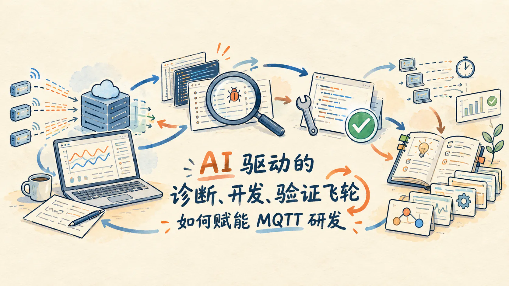 Featured image of post AI 驱动的诊断、开发、验证飞轮如何赋能 MQTT 研发
